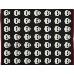 Mina Victory Halloween Skull 50" X 60" Black/White Throw Blanket -Mina Comfort Outlet Store GUEST 9b553f1a 2d88 4ee3 ae0b 65d3154286ca