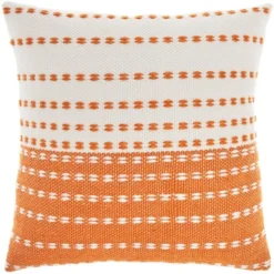 18"x18" Woven And Stitched Square Throw Pillow - Mina Victory -Mina Comfort Outlet Store GUEST a1c958ca 7907 43a7 b828 27efd726272a