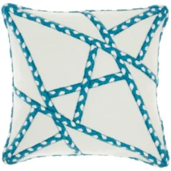 18"x18" Woven Braided Geometric Outdoors Square Throw Pillow - Mina Victory -Mina Comfort Outlet Store GUEST a34a6fa4 60b8 4e2e 9635 f8726c91a36c