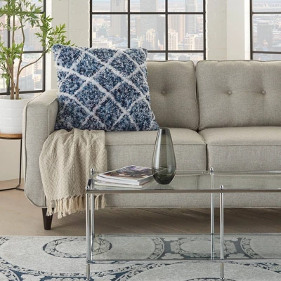 24"x24" Life Styles Sprinkle Dye Lattice Throw Pillow - Mina Victory 4 24"x24" Life Styles Sprinkle Dye Lattice Throw Pillow - Mina Victory - Image 4