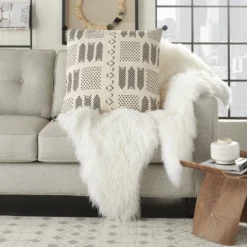 Mina Victory Life Styles Small Arrows & Dots Ivory/Black Throw Pillow