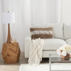 Deer Faux Fur Throw Pillow Beige - Mina Victory -Mina Comfort Outlet Store GUEST a5cb2478 fc6d 42dd a16d 7bbba7d92371