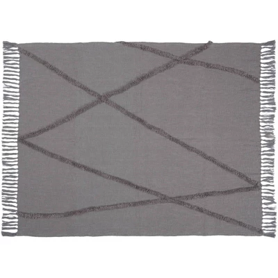 50"x60" Life Styles Tufted Abstract Diamond Throw Blanket - Mina Victory 6 50"x60" Life Styles Tufted Abstract Diamond Throw Blanket - Mina Victory - Image 6