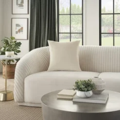 Mina Victory Sofia Solid Velvet Reversible Indoor Throw Pillow -Mina Comfort Outlet Store GUEST ad928515 fa24 44d7 805f 556c9f31aae0