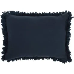 14"x20" Oversize Shag Chindi Short Cut Lumbar Throw Pillow Navy - Mina Victory -Mina Comfort Outlet Store GUEST b0ae22e3 b88e 4cf9 b25e 908d12f69530