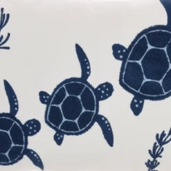 14"x20" Oversize Life Styles Towel Embroidered 3 Sea Turtles Lumbar Throw Pillow Navy - Mina Victory -Mina Comfort Outlet Store GUEST b22f0980 2f65 4574 88d2 bd5fd9e630e2