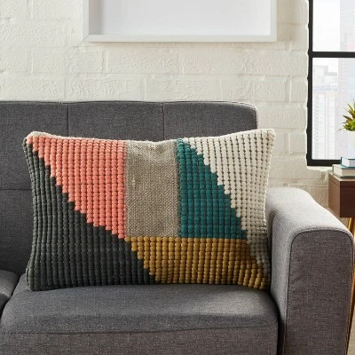 14"x20" Oversize Life Styles Woven Geometric Lumbar Throw Pillow - Mina Victory 3 14"x20" Oversize Life Styles Woven Geometric Lumbar Throw Pillow - Mina Victory - Image 3