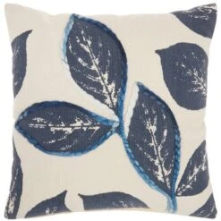 20"x20" Oversize Embroidered Leaves Square Throw Pillow - Mina Victory -Mina Comfort Outlet Store GUEST b5f3c3ca ca3e 4491 82da cf04561a025d