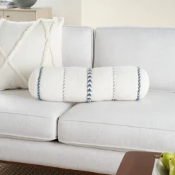 6"x20" Oversize Life Styles Braided Striped Cylinder Throw Pillow - Mina Victory -Mina Comfort Outlet Store GUEST b70495ce 60ef 4567 b4d9 c1e40b1b1599