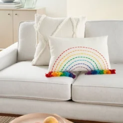 12"x20" Oversize Rainbow With Tassels Lumbar Throw Pillow - Mina Victory 6 12"x20" Oversize Rainbow With Tassels Lumbar Throw Pillow - Mina Victory -Mina Comfort Outlet Store GUEST b787a8f1 2817 4214 9bb1 a28ab68ccfc2