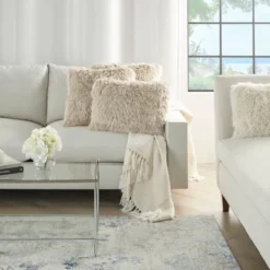 Yarn Shimmer Shag Throw Pillow - Mina Victory -Mina Comfort Outlet Store GUEST ba16f10a 80c7 4fc5 a241 f1346b0375e9