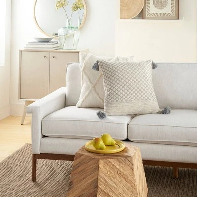 18"x18" Life Styles Lattice With Tassels Square Throw Pillow - Mina Victory 3 18"x18" Life Styles Lattice With Tassels Square Throw Pillow - Mina Victory - Image 3