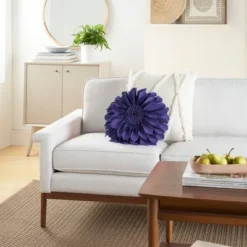 14" Sofia Flower Round Throw Pillow - Mina Victory