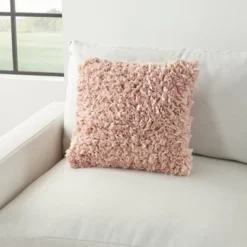 17"x17" Shag Chindi Short Cut Square Throw Pillow Blush - Mina Victory -Mina Comfort Outlet Store GUEST c9003ca2 f38c 4639 982d d7fd00cf6025