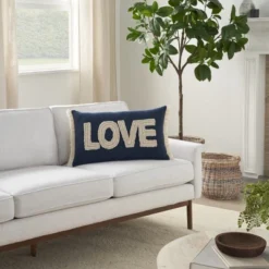 Mina Victory Life Styles Beaded Love 14" X 24" Navy Indoor Pillow Cover 7 Mina Victory Life Styles Beaded Love 14" X 24" Navy Indoor Pillow Cover -Mina Comfort Outlet Store GUEST ccb57dcb 4c9f 4dae 8ca5 a5428463e4d6