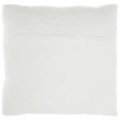 20"x20" Oversize Faux Shearling Fur Jacquard Basketweave Square Throw Pillow - Mina Victory -Mina Comfort Outlet Store GUEST cf203cc4 0cbd 464f bcf5 404c483acc3e