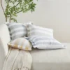 Life Styles Chambray Striped Throw Pillow - Mina Victory