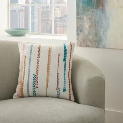 Life Styles Woven Patches Throw Pillow - Mina Victory -Mina Comfort Outlet Store GUEST d867285b 017b 4736 acdb 35cf13e73714