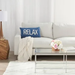 12"x21" Oversize Life Styles 'Relax' Tufted Lumbar Throw Pillow - Mina Victory -Mina Comfort Outlet Store GUEST d98b9df7 854b 41b1 b4a4 556cd9fb996e