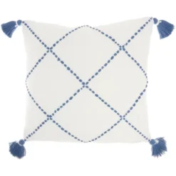 20"x20" Oversize Life Styles Braided Lattice Square Throw Pillow With Tassels - Mina Victory -Mina Comfort Outlet Store GUEST ddf8ab58 33ac 4dcf a117 86ed78842046