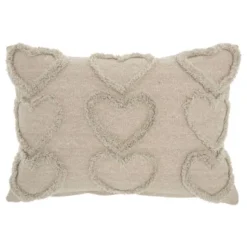 14"x20" Oversize Life Styles Raised Hearts Lumbar Throw Pillow - Mina Victory 8 14"x20" Oversize Life Styles Raised Hearts Lumbar Throw Pillow - Mina Victory -Mina Comfort Outlet Store GUEST e21b88b1 90ca 4bad 87e1 f52168af1468
