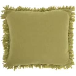 17"x17" Shag Chindi Short Cut Square Throw Pillow Lime - Mina Victory -Mina Comfort Outlet Store GUEST e3ccd876 bd88 464c be52 53f254931f6e