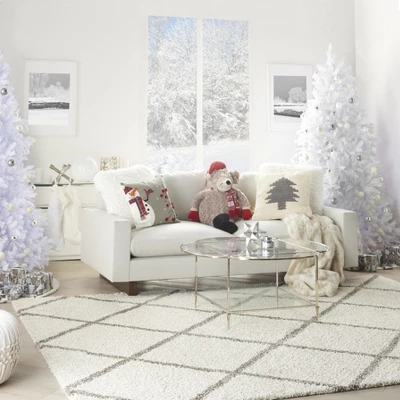 Mina Victory Holiday Mouse Plush Grey 23" X 24" Stuffed Animal 1 Mina Victory Holiday Mouse Plush Grey 23" X 24" Stuffed Animal