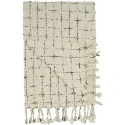 Mina Victory Life Styles GT119 Natural 50" X 60" Throw Blanket