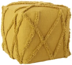 Mina Victory Life Styles Tufted Abstract Diamond 16X16X16 Indoor Pouf -Mina Comfort Outlet Store GUEST e6f7557a 78cf 42ef a46e 1de856006d9f