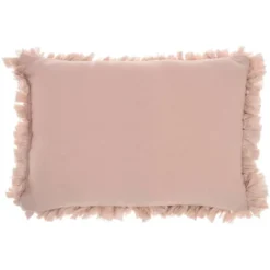 14"x20" Oversize Shag Chindi Short Cut Lumbar Throw Pillow Blush - Mina Victory -Mina Comfort Outlet Store GUEST e95a7553 606c 4e57 9771 6027d5506329
