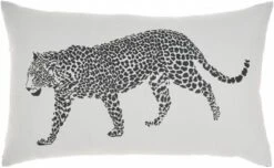 Mina Victory Outdoor Raised Print Leopard Lumbar Throw Pillow -Mina Comfort Outlet Store GUEST ee515568 ff09 41a3 a8ae d54326d8ade0