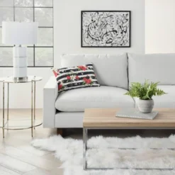 Reversible Indoor/Outdoor Rose And Zebra Print Throw Pillow Black/White - Mina Victory 10 Reversible Indoor/Outdoor Rose And Zebra Print Throw Pillow Black/White - Mina Victory -Mina Comfort Outlet Store GUEST ee806dcf b1e5 4aee 9e09 4d3f5a873003