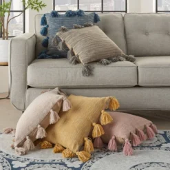 Life Styles Woven With Tassels Throw Pillow - Mina Victory -Mina Comfort Outlet Store GUEST f289bf57 2733 4b5b 9d2b 05640d579231