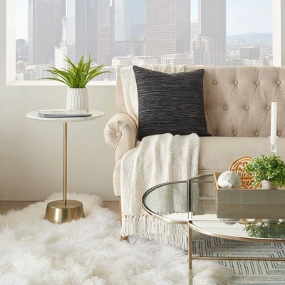 18"x18" Life Styles Textured Lines Square Throw Pillow - Mina Victory 4 18"x18" Life Styles Textured Lines Square Throw Pillow - Mina Victory - Image 4