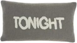 Mina Victory Life Styles Tonight Reversible Not Tonight Tufted Text 14" X 24" Indoor Throw Pillow -Mina Comfort Outlet Store GUEST f330226b 3f67 4aa1 98f3 49cdec94d32c