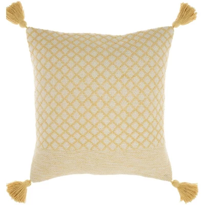 18"x18" Life Styles Lattice With Tassels Square Throw Pillow - Mina Victory 8 18"x18" Life Styles Lattice With Tassels Square Throw Pillow - Mina Victory - Image 8