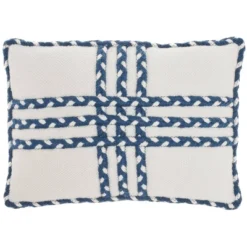 14"x20" Oversize Criss Cross Braids Lumbar Throw Pillow - Mina Victory -Mina Comfort Outlet Store GUEST f639c3e1 8cd1 42d4 965c 97fe88b0c648