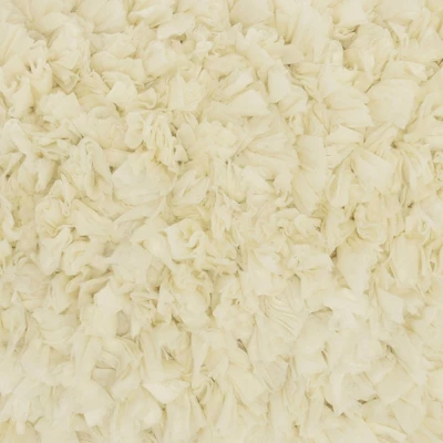 17"x17" Shag Chindi Short Cut Square Throw Pillow Ivory - Mina Victory 6 17"x17" Shag Chindi Short Cut Square Throw Pillow Ivory - Mina Victory - Image 6