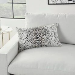 14"x24" Oversized Reversible Indoor/Outdoor Leopard Print Lumbar Throw Pillow - Mina Victory -Mina Comfort Outlet Store GUEST f849f65c e6df 4501 827b bd566b4709f4