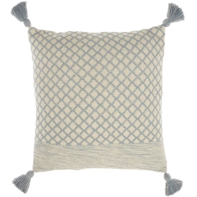 18"x18" Life Styles Lattice With Tassels Square Throw Pillow - Mina Victory 6 18"x18" Life Styles Lattice With Tassels Square Throw Pillow - Mina Victory - Image 6