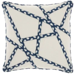 18"x18" Woven Braided Geometric Outdoors Square Throw Pillow - Mina Victory -Mina Comfort Outlet Store GUEST fe6f4836 9502 4b3c b71a 333186f0b56a